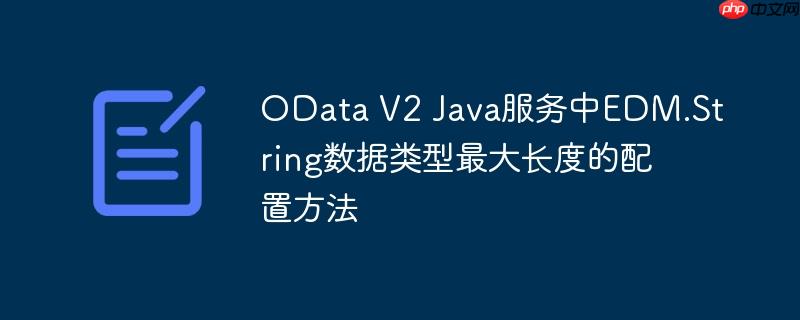 OData V2 Java服务中EDM.String数据类型最大长度的配置方法