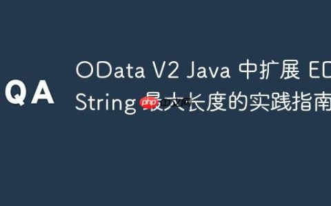 OData V2 Java 中扩展 EDM.String 最大长度的实践指南
