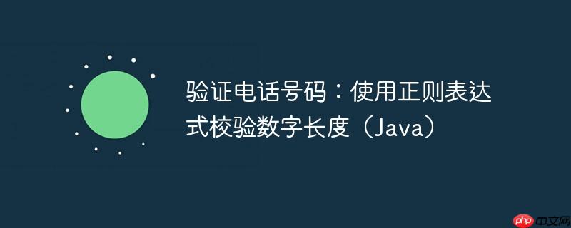 验证电话号码:使用正则表达式校验数字长度(Java)