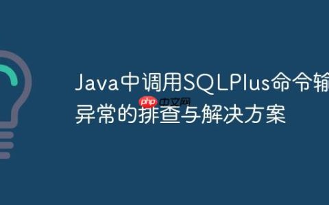 Java中调用SQLPlus命令输出异常的排查与解决方案