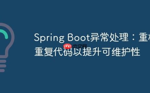 Spring Boot异常处理：重构重复代码以提升可维护性