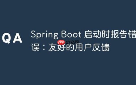 Spring Boot 启动时报告错误：友好的用户反馈