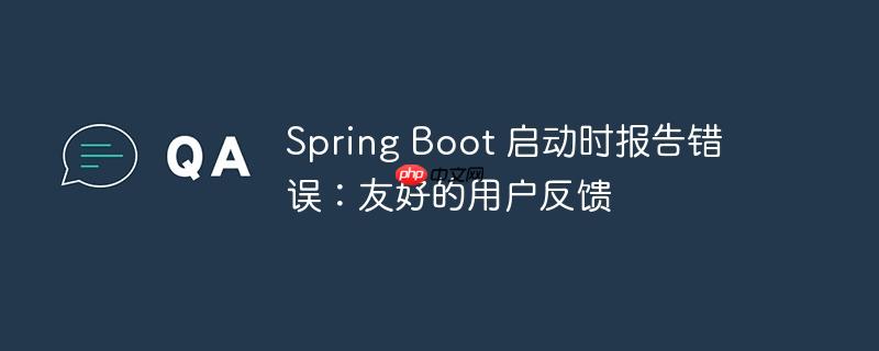spring boot 启动时报告错误:友好的用户反馈
