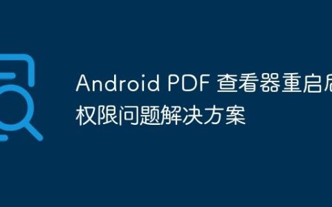 Android PDF 查看器重启后权限问题解决方案