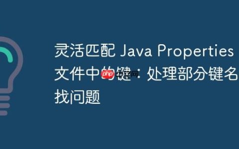灵活匹配 Java Properties 文件中的键：处理部分键名查找问题