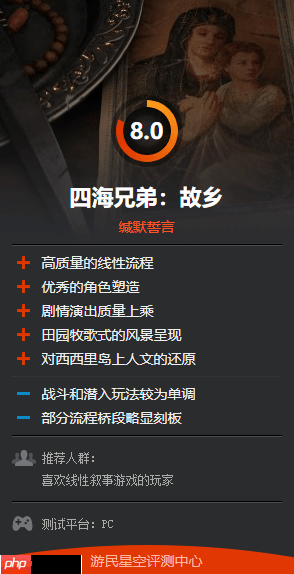 《四海兄弟：故乡》Steam特别好评！最高在线近3万人