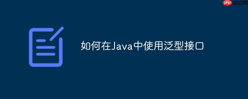 如何在java中使用泛型接口
