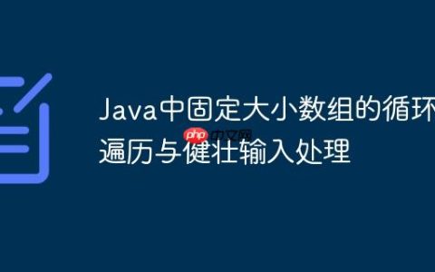 Java中固定大小数组的循环遍历与健壮输入处理