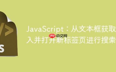 JavaScript：从文本框获取输入并打开新标签页进行搜索