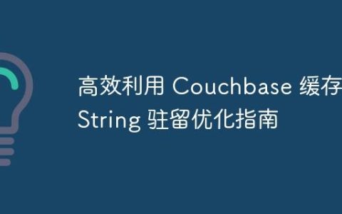 高效利用 Couchbase 缓存：String 驻留优化指南