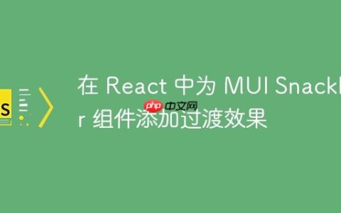 在 React 中为 MUI Snackbar 组件添加过渡效果