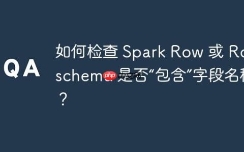 如何检查 Spark Row 或 Row.schema 是否“包含”字段名称？