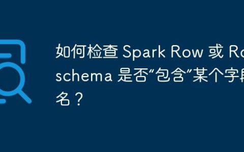 如何检查 Spark Row 或 Row.schema 是否“包含”某个字段名？