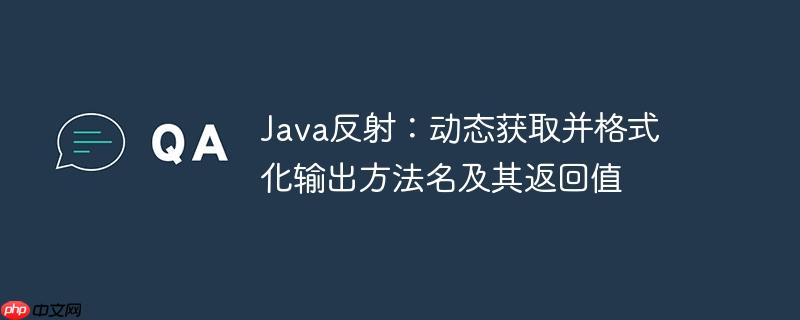 java反射:动态获取并格式化输出方法名及其返回值