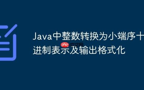 Java中整数转换为小端序十六进制表示及输出格式化