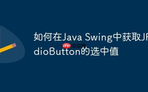 如何在Java Swing中获取JRadioButton的选中值