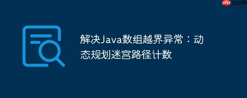 解决java数组越界异常:动态规划迷宫路径计数