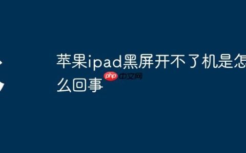 苹果ipad黑屏开不了机是怎么回事