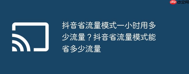 抖音省流量模式一小时用多少流量？抖音省流量模式能省多少流量