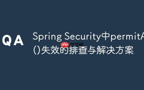 Spring Security中permitAll()失效的排查与解决方案