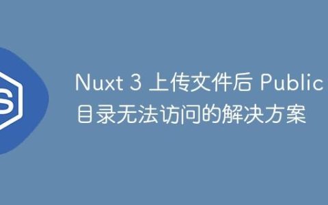 Nuxt 3 上传文件后 Public 目录无法访问的解决方案