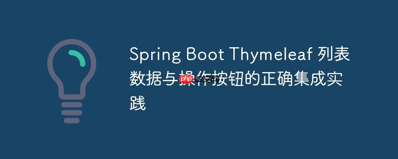 Spring Boot Thymeleaf 列表数据与操作按钮的正确集成实践