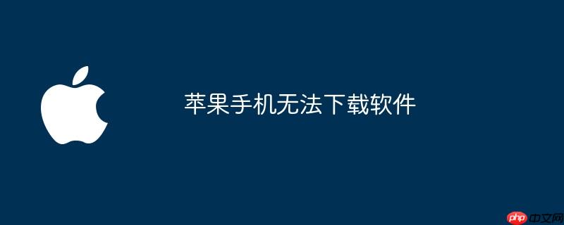 苹果手机无法下载软件