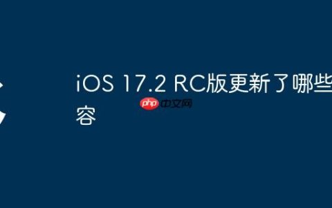 iOS 17.2 RC版更新了哪些内容