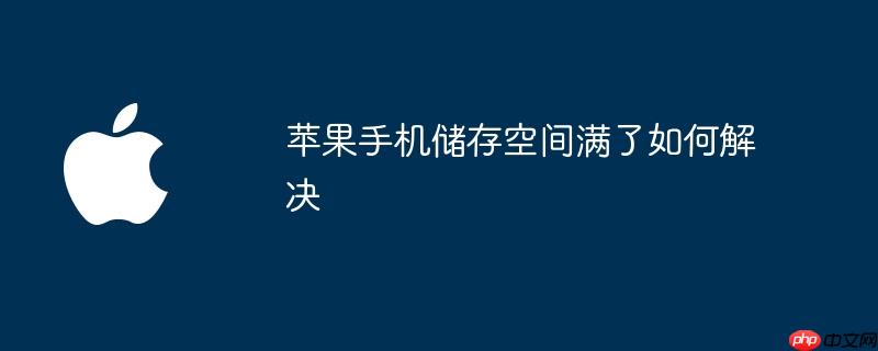 苹果手机储存空间满了如何解决
