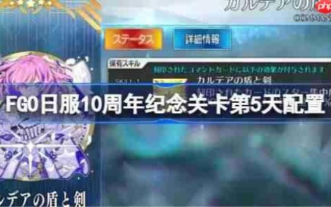 FGO日服10周年纪念关卡第5天怎么打-FGO日服10周年纪念关卡第5天配置