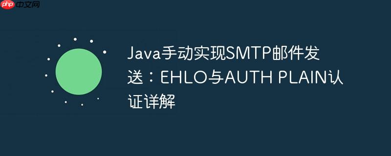 java手动实现smtp邮件发送:ehlo与auth plain认证详解