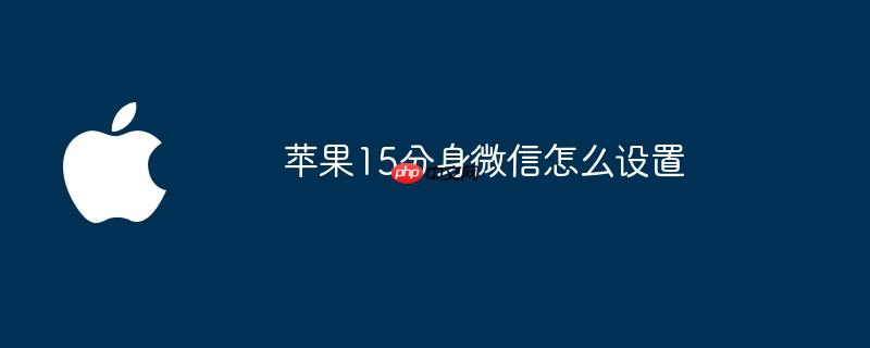 苹果15分身微信怎么设置