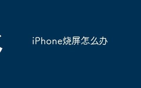iPhone烧屏怎么办