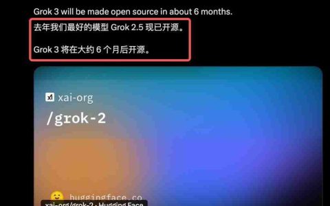 刚刚，马斯克开源 Grok 2.5：中国公司才是 xAI 最大对手