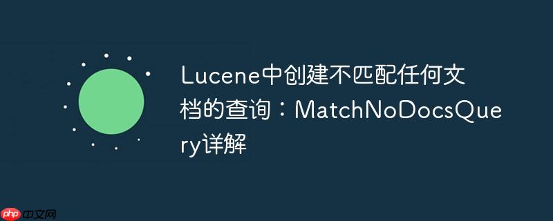 Lucene中创建不匹配任何文档的查询：MatchNoDocsQuery详解