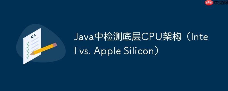 Java中检测底层CPU架构（Intel vs. Apple Silicon）