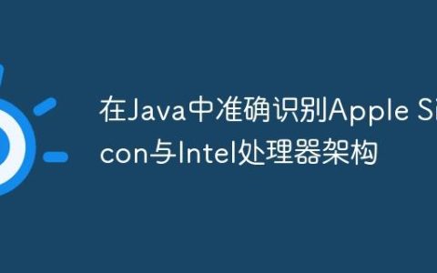 在Java中准确识别Apple Silicon与Intel处理器架构