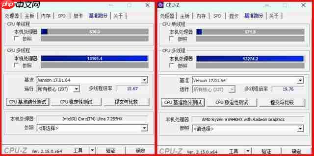 41 项测试酷睿拿下 32 项胜利!酷睿 Ultra 7 255HX 对决锐龙 9 8940HX