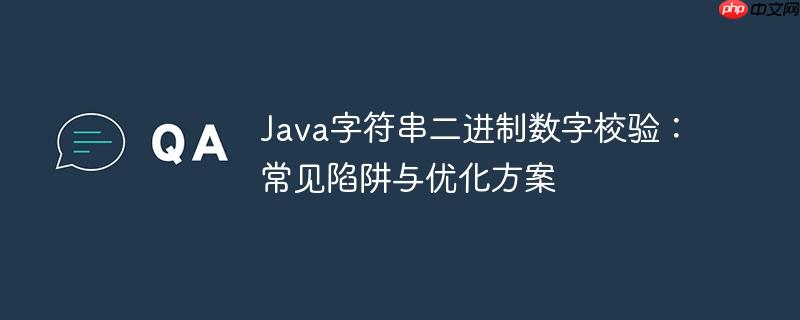 Java字符串二进制数字校验:常见陷阱与优化方案