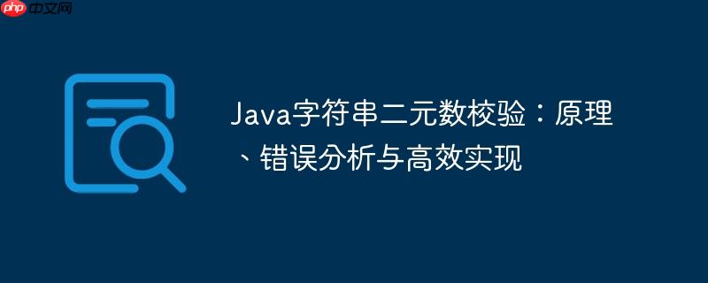 Java字符串二元数校验:原理、错误分析与高效实现