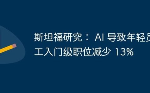 斯坦福研究： AI 导致年轻员工入门级职位减少 13%