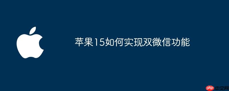 苹果15如何实现双微信功能