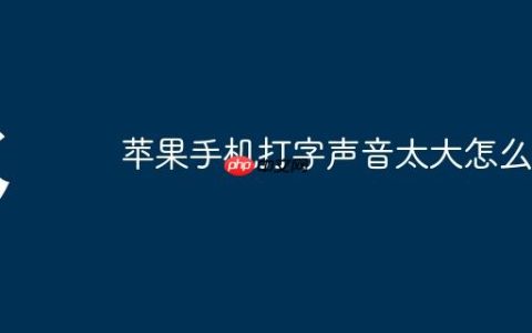 苹果手机打字声音太大怎么关