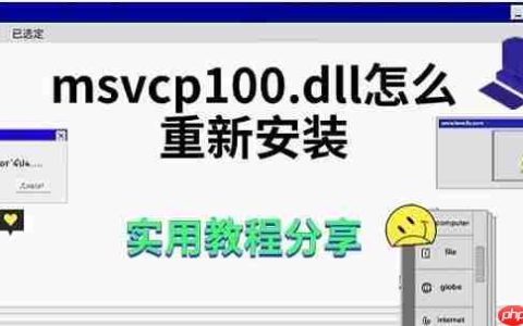 msvcp100.dll怎么重新安装 实用教程分享