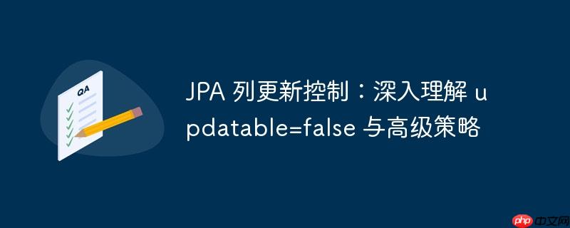 jpa 列更新控制:深入理解 updatable=false 与高级策略