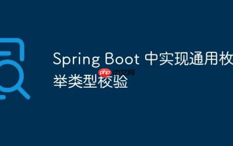 Spring Boot 中实现通用枚举类型校验
