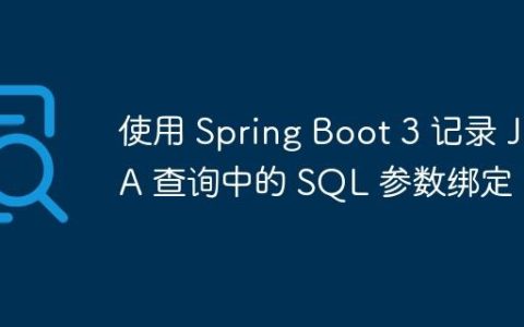使用 Spring Boot 3 记录 JPA 查询中的 SQL 参数绑定