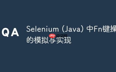 Selenium (Java) 中Fn键操作的模拟与实现
