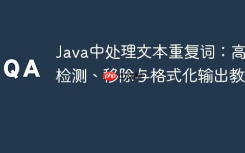 Java中处理文本重复词：高效检测、移除与格式化输出教程