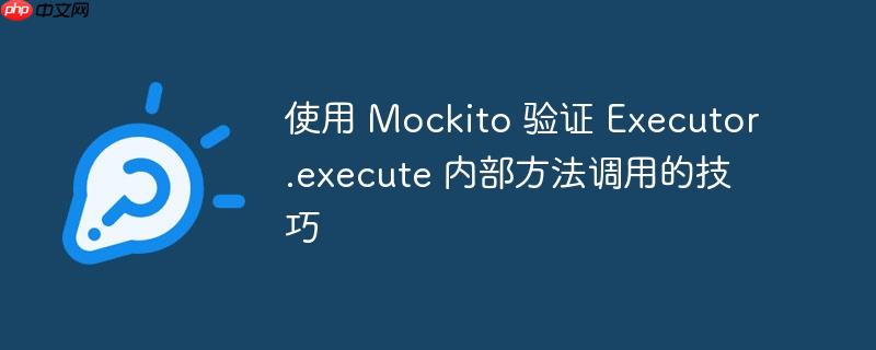 使用 mockito 验证 executor.execute 内部方法调用的技巧